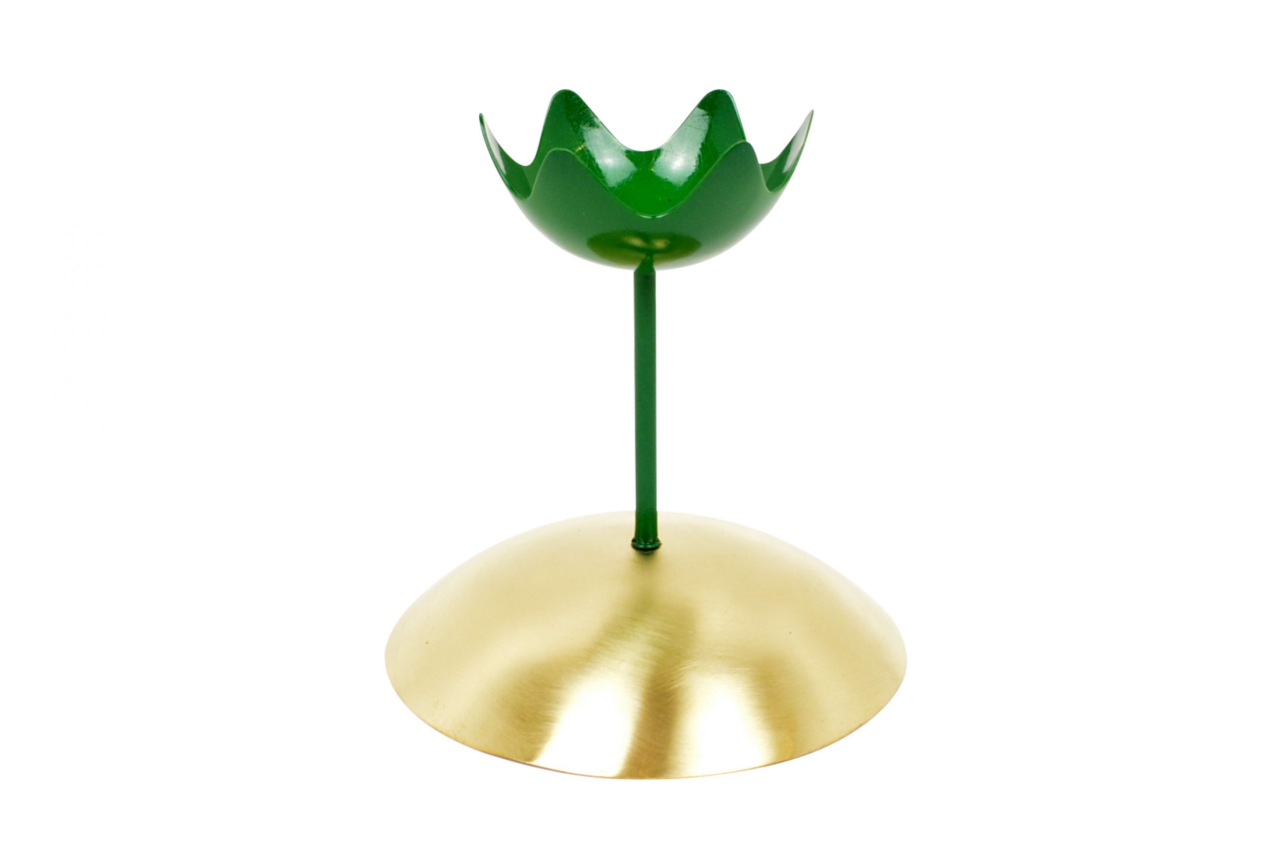 (f&b) Stand2 Green And Gold Metal D13.5cm X H14cm