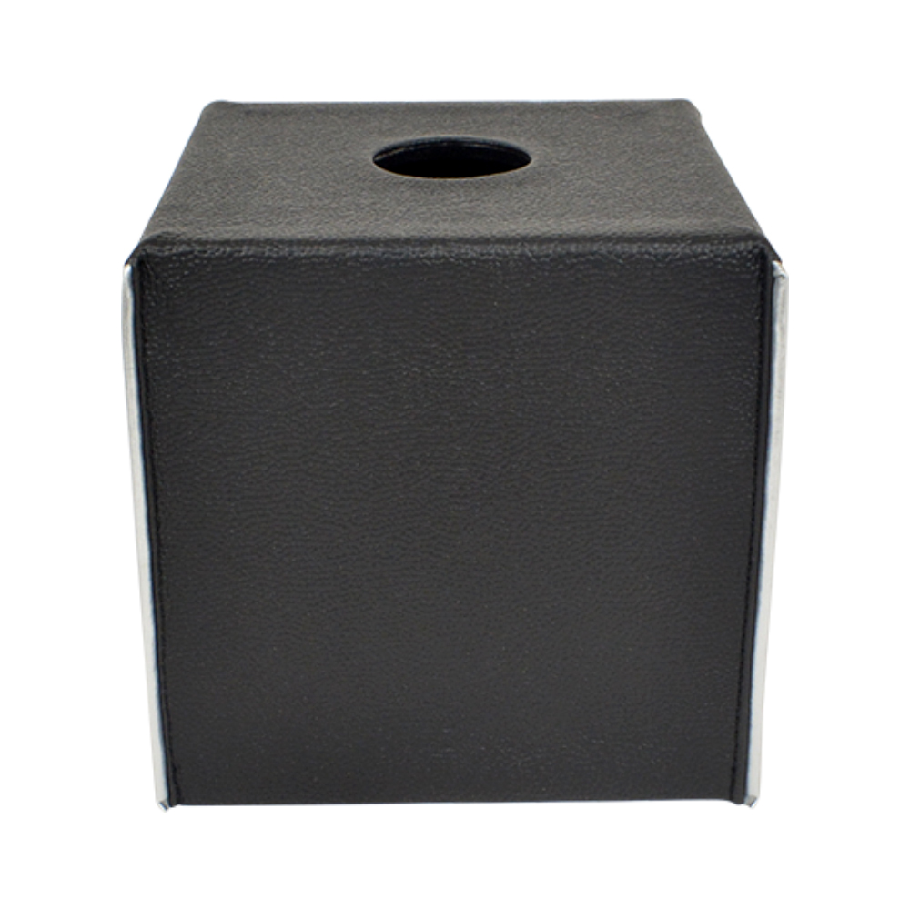 (room) Tissue Box Black Black Faux Leather L14.5cm X W14.5cm X H14cm