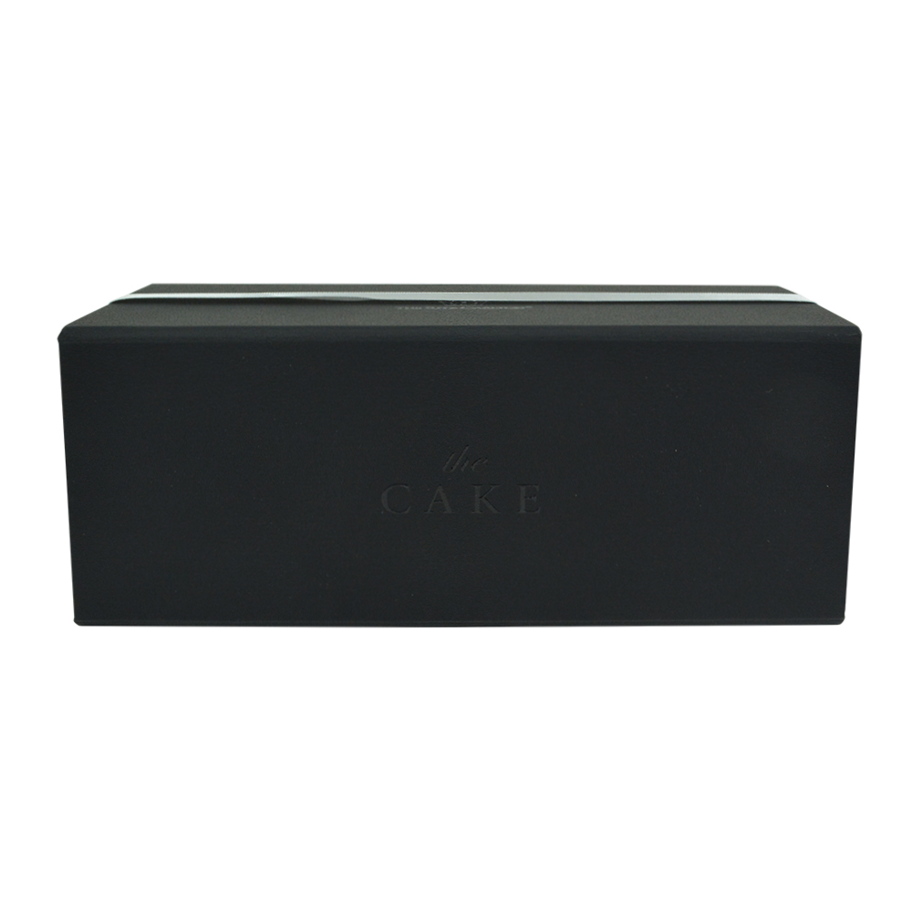(unique) Cake Box2 Black Faux Leather L 22.5cm X W 9.5cm X H 9.5cm