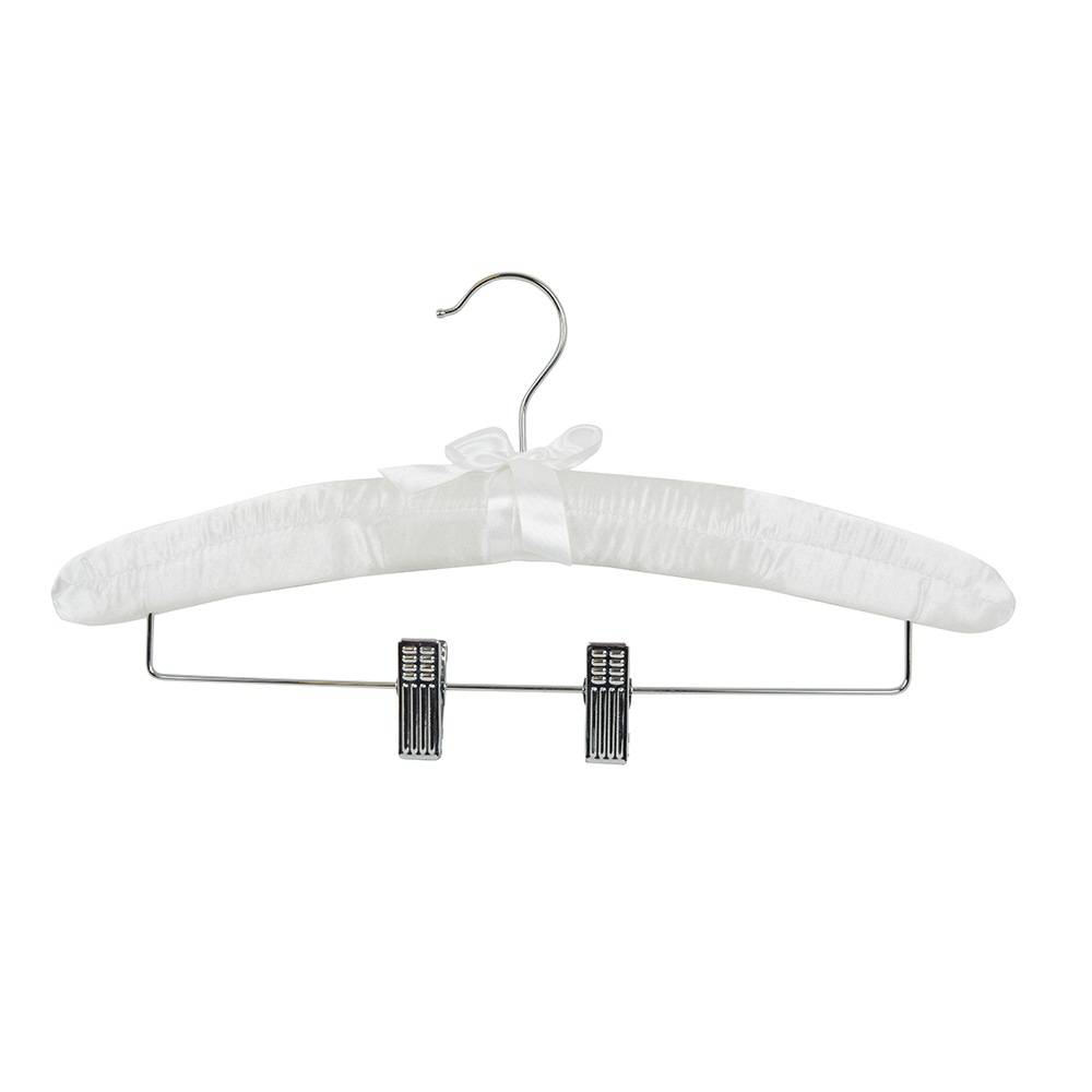 (room) White Satin And Metal Skirt Hanger L38 Cm W3.5 Cm H19.5 Cm