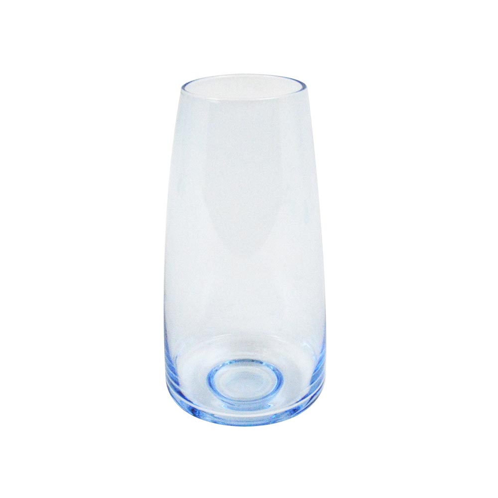 Mwu837 Clear Blue Glass Cup L 8 Cm X W 8 Cm X H 16.2 Cm