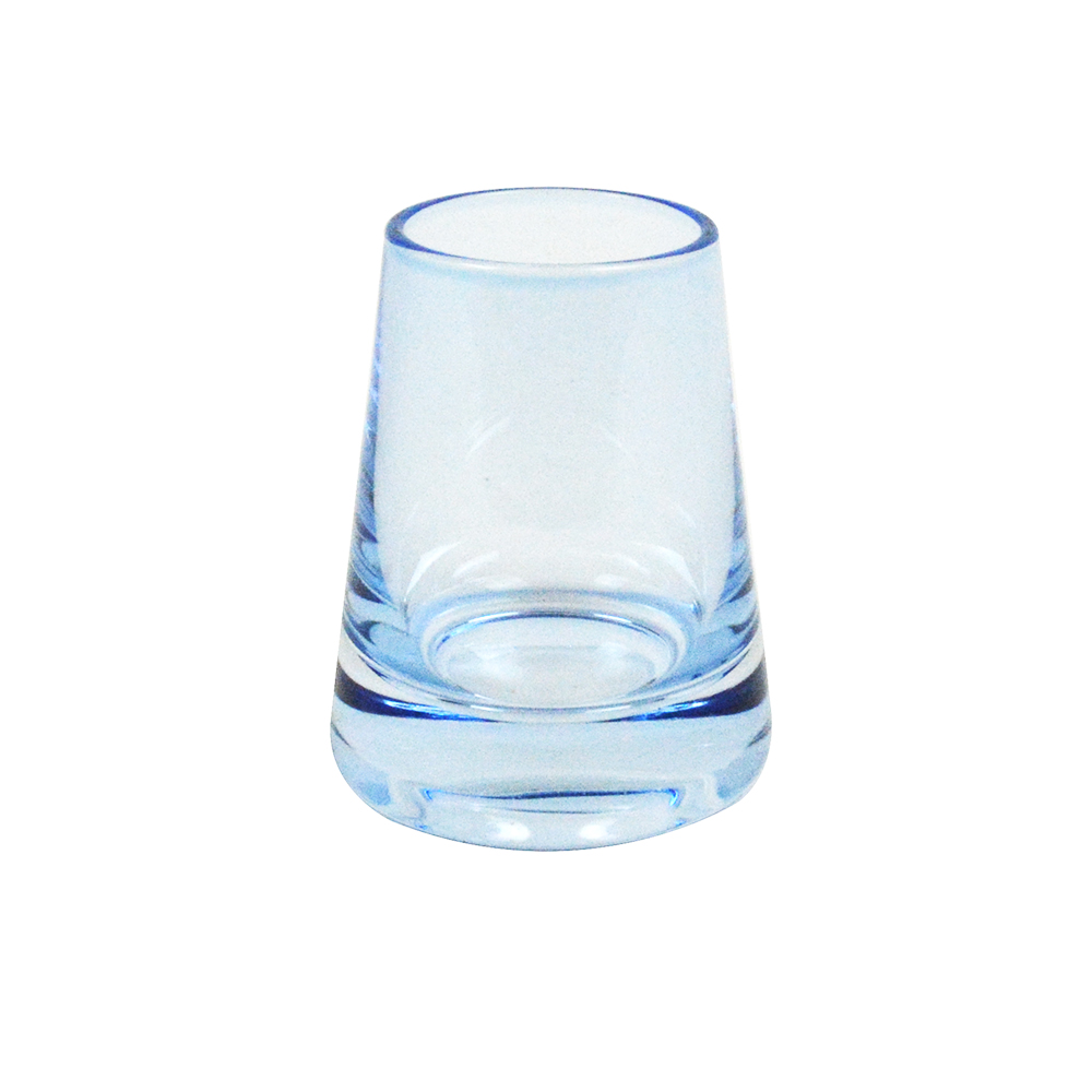 Mwu840 Clear Blue Glass Cup L 4.8 Cm X W 4.8 Cm X H 6 Cm (1)