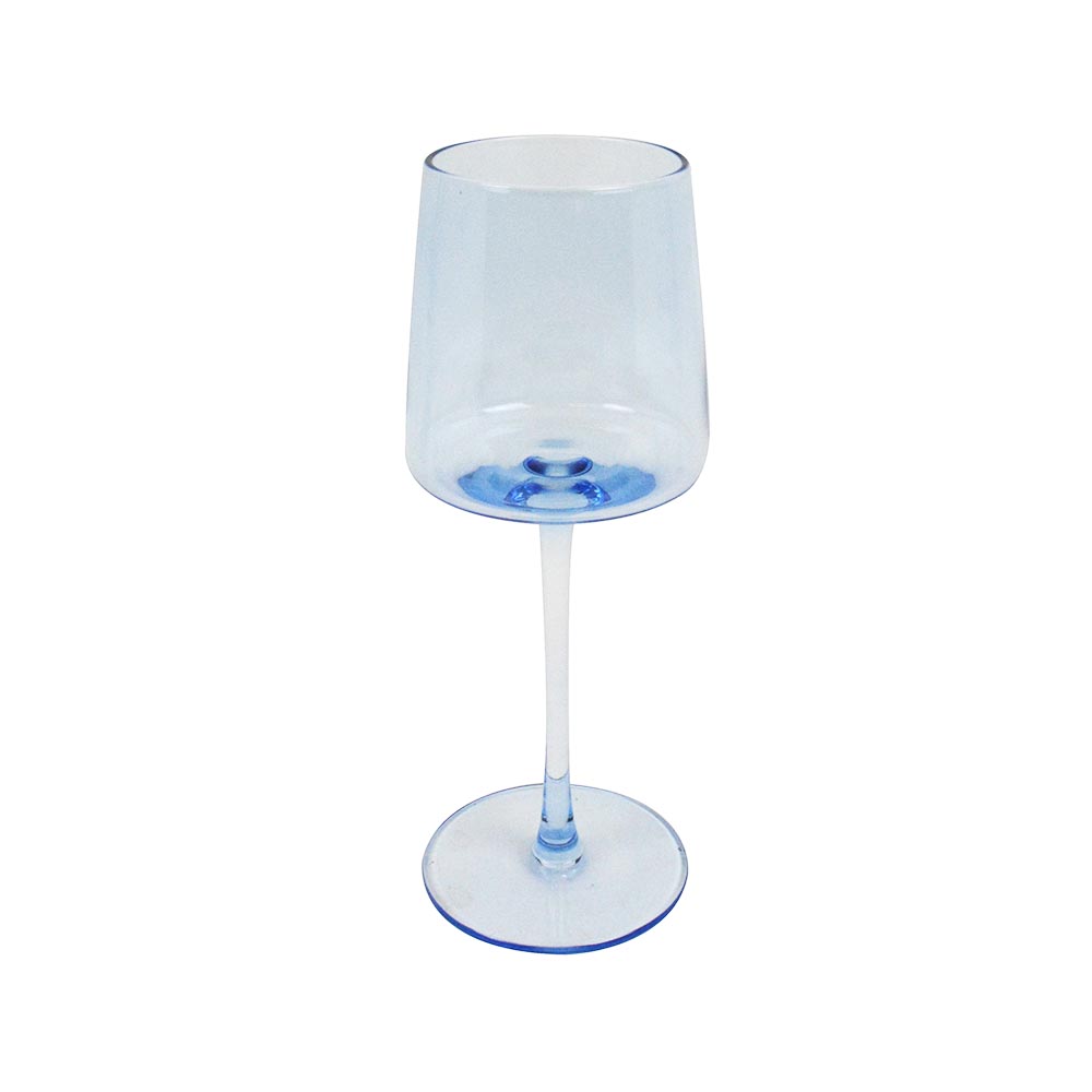Mwu843 Clear Blue Glass Cup L 8 Cm X W 8 Cm X H 22.3 Cm (1)