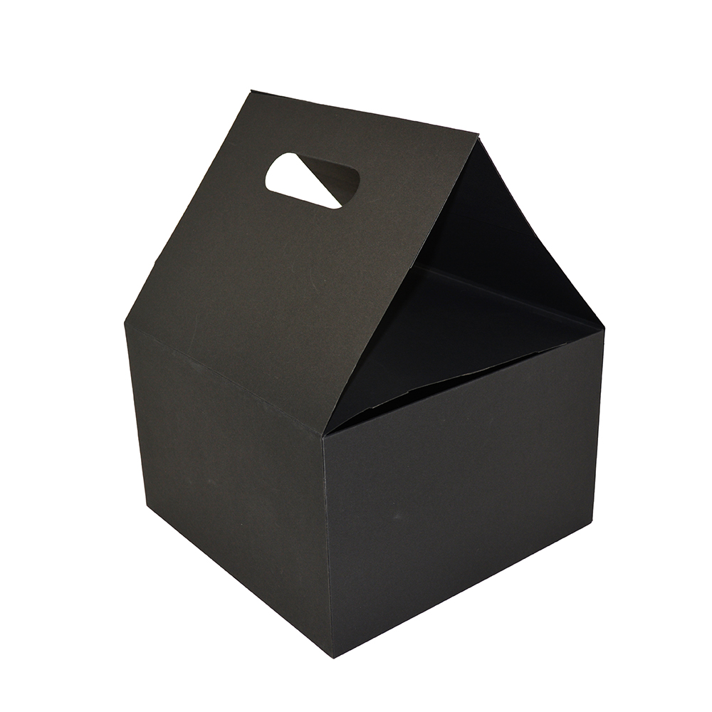 Mwu855 Black Cardboard Takeaway Packaging L 25 Cm X W 25 Cm X H 16.2 Cm