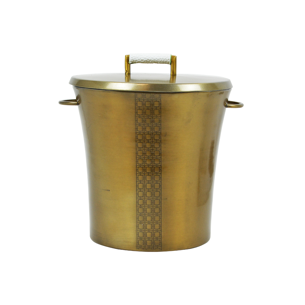 Antique Brass Bucket L 15.4 Cm X W 15.4 Cm X H 20.5 Cm