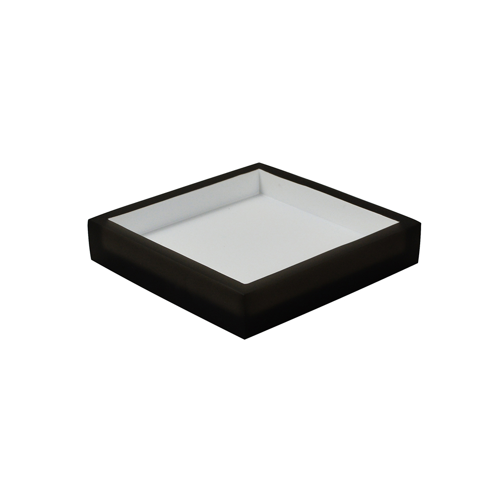 Black Translucent Resin Soap Dish L 10 Cm X W 10 Cm X H 2 Cm