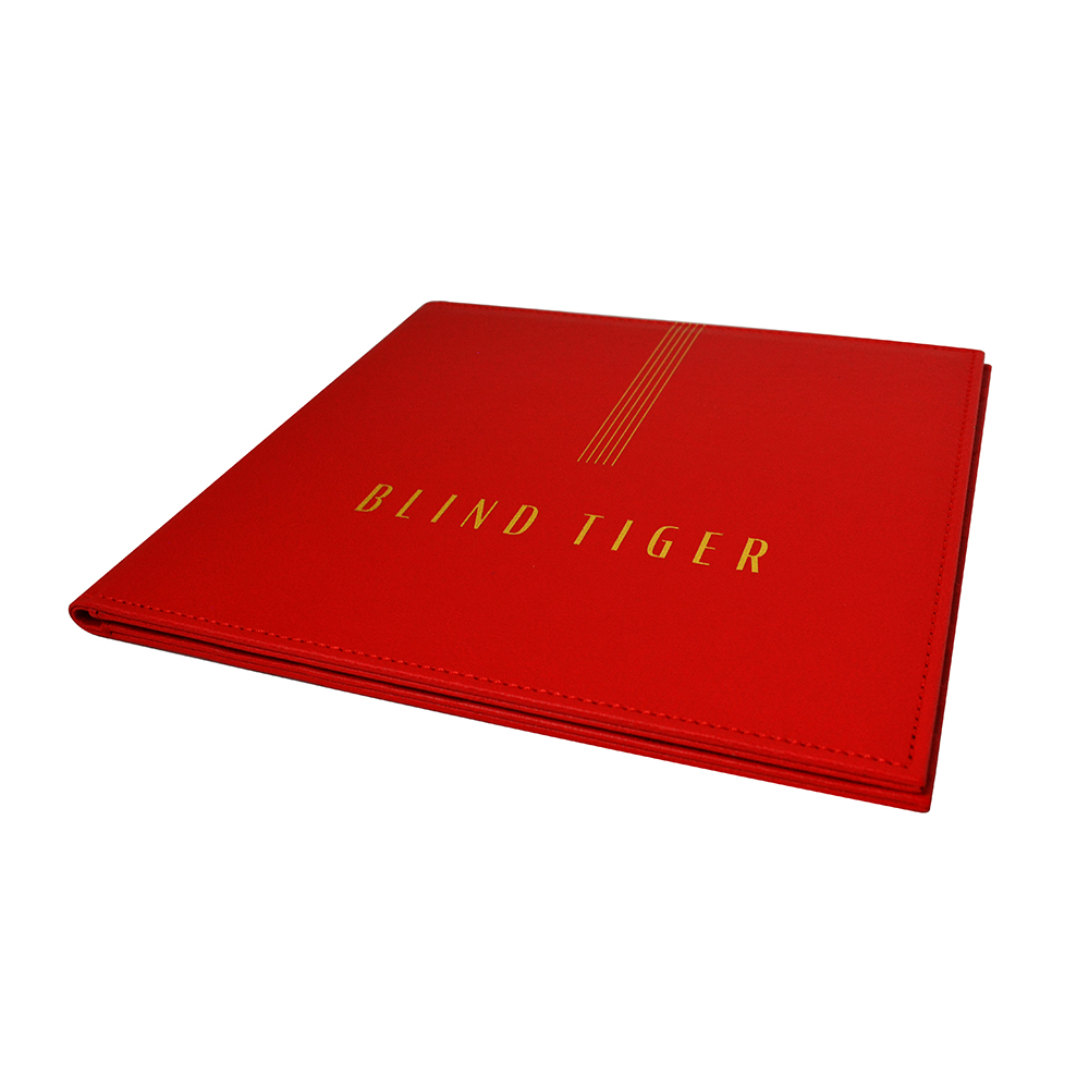 Red Leather Menu Holder L 22cm X W 21cm X H 1cm